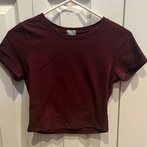 Tilly's Deep Burgundy Crop Top